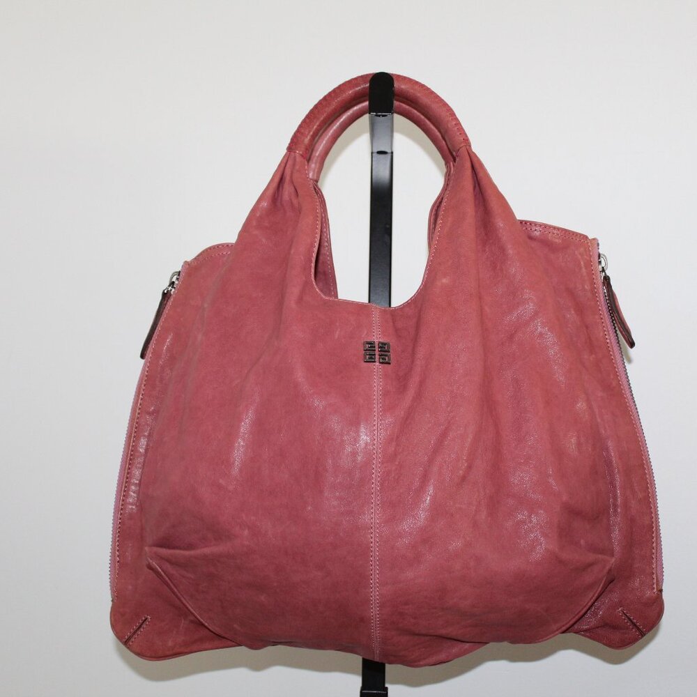 Givenchy Elschia Billy Sac Leather Tote Side Zipper Shoulder Bag Shopper